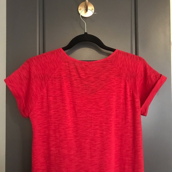 NWT Mossimo Dutti Small Red Cotton T-Shirt with Front Pocket - Picture 6 of 9